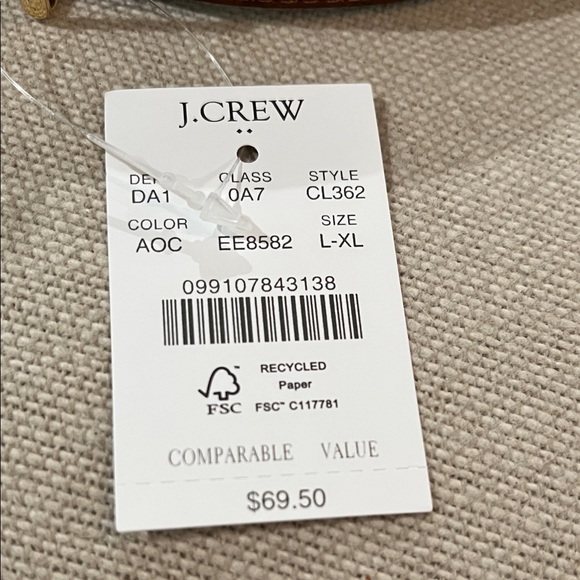 J. Crew Antique Oak Embossed Leather Croc Buckle Belt/NWT/Large-XLarge - Picture 4 of 9